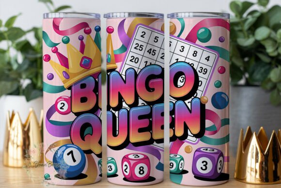 Bingo Queen Celebration 20oz Tumbler Wra