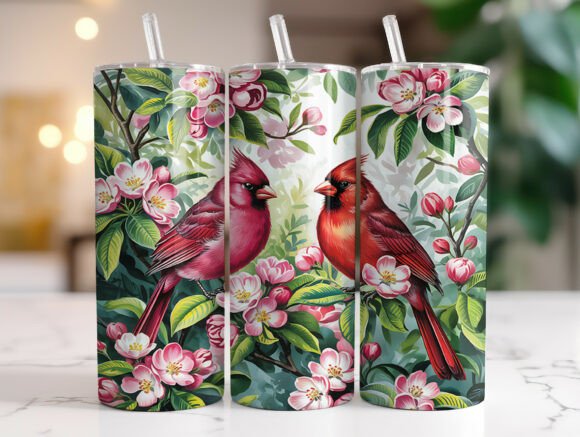 Cardinal Valentine s Day Tumbler Wrap