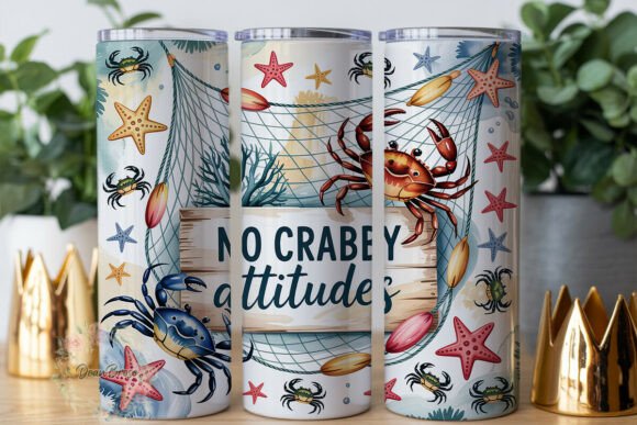 Coastal Crabs Starfish 20oz Tumbler Wrap