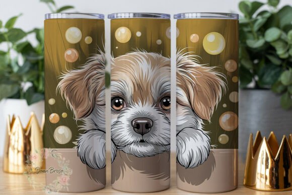 Cute Puppy Face 20oz Tumbler Wrap