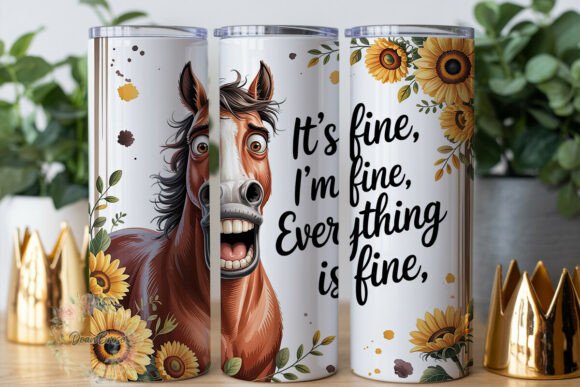 Funny Horse Sunflower 20oz Tumbler Wrap Review