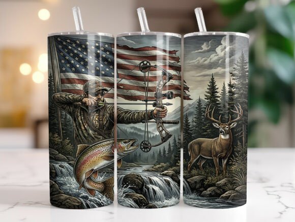 Hunting and Fishing 20oz Tumbler Wrap