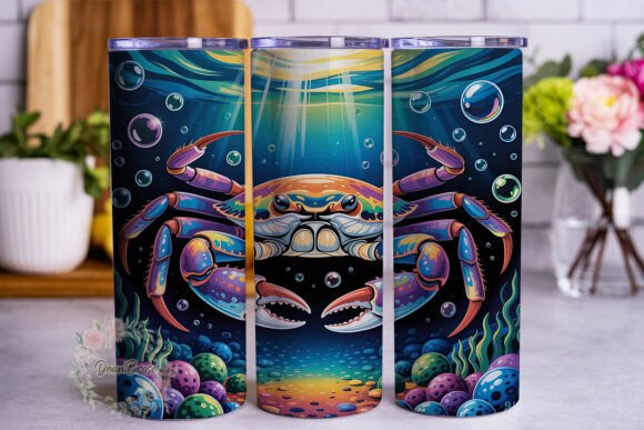Iridescent Ocean Crab 20oz Tumbler Wrap