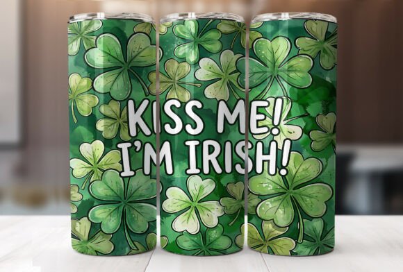 Kiss Me I'm Irish St Patrick Day Tumbler