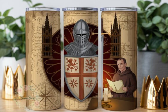 Medieval Knight Templar Tumbler Wrap
