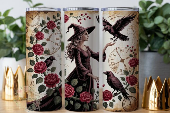 Mystic Witch Roses 20oz Tumbler Wrap