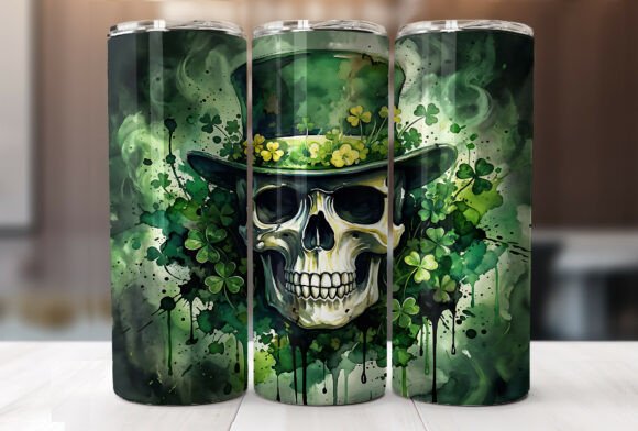 Review: St Patricks Skull Clover Tumbler Wrap for Embroidery