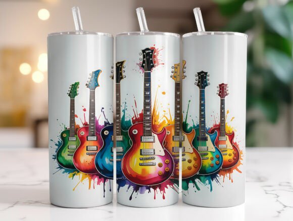 Rocking the Stitch: Electric Guitar 20oz Skinny Tumbler Wrap Review