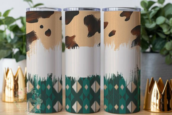 Rustic Cowhide Teal Pattern Tumbler Wrap Review