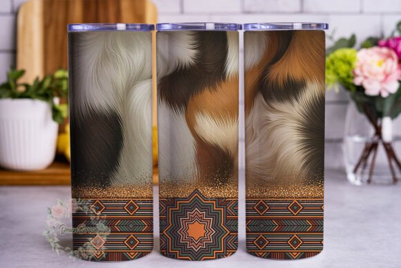 Rustic Fur Geometric Pattern 20oz Skinny