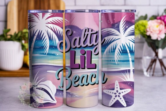 Salty Beach Vibes Gradient Tumbler Wrap