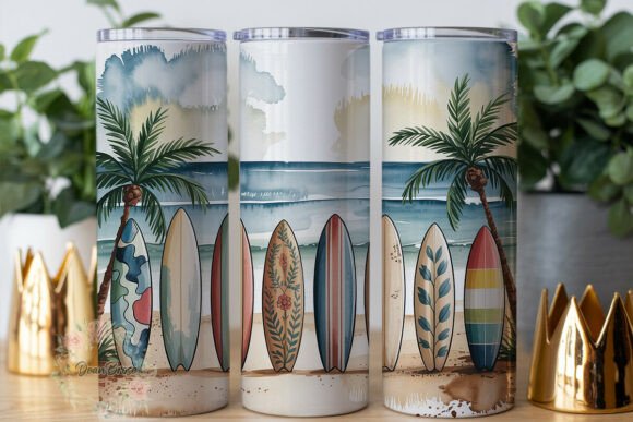 Vintage Surfboards Beach 20oz Wrap