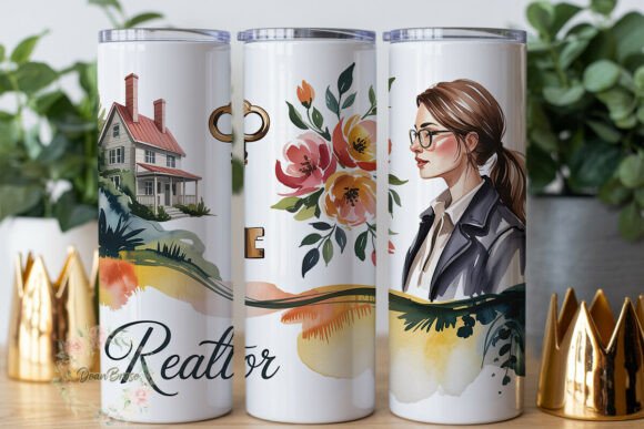 Watercolor Home Key 20oz Tumbler Wrap