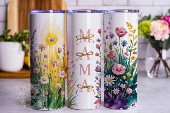 Watercolor Wildflower MAMA 20oz Tumbler