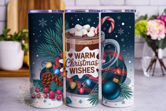 Winter Wishes Hot Cocoa Tumbler Wrap